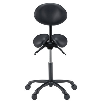 Master Massage Marieliz Ergonomic Saddle Stool -Two Split Part Seat Stool -Black -  Inbox Zero, 9FD0FA1608AE451DBE9DE29C3DC51C8D