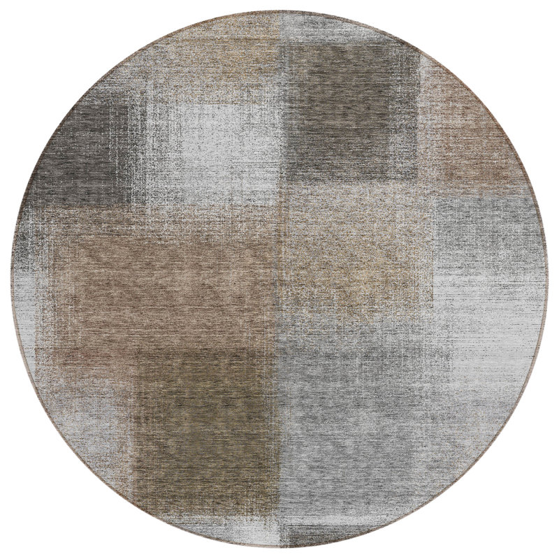 Neysa Abstract Indoor Rug, Round 8'