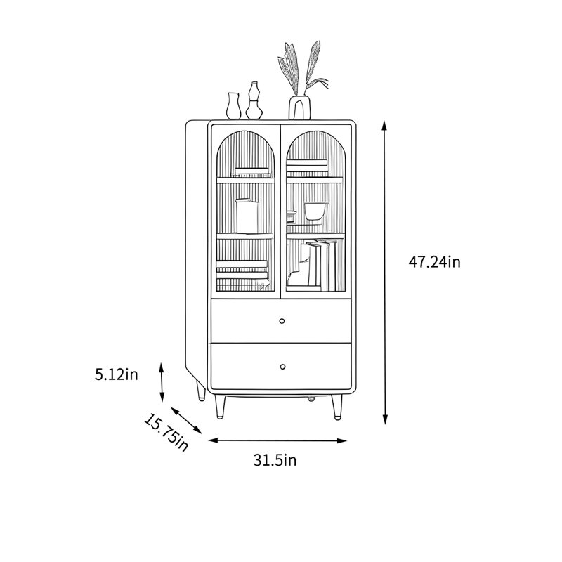 Creamy style storage cabinet