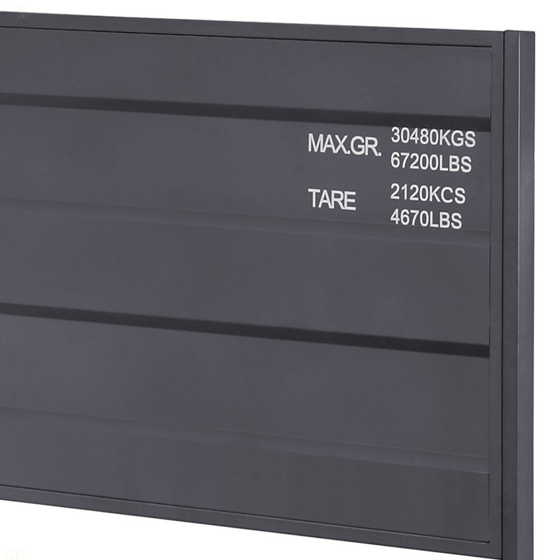 Lit plateforme double Gunmetal