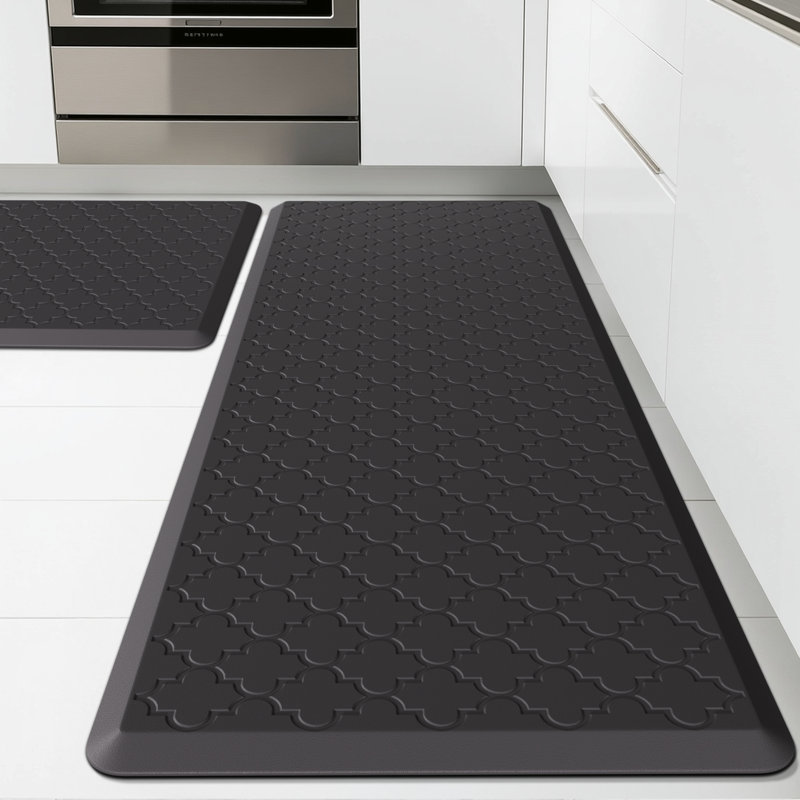 Tapis anti-fatigue, Noir, Tapis de couloir 20 po x 30 po + 20 po x 60 po