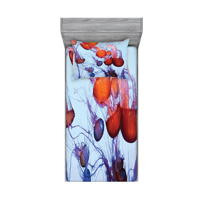 Microfiber Sheet Set, Twin Sheet Set with Fitted Sheet