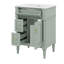 Meuble-lavabo sur pied 24 po avec lavabo, armoire de salle de bain autoportante avec tiroir rabattable et tablette réglable 24 po-121355020
