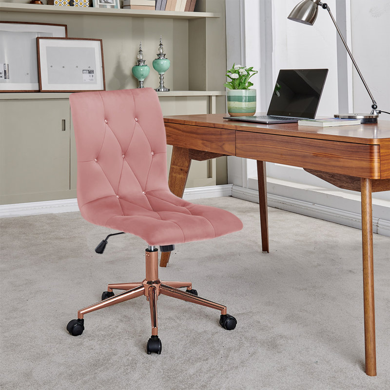 Velvet Task Chair, Pink