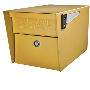 Steel Post Mounted Mailbox with Magnetic Closure