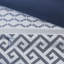 Ensemble d'édredon 7 pièces jacquard bleu marine
