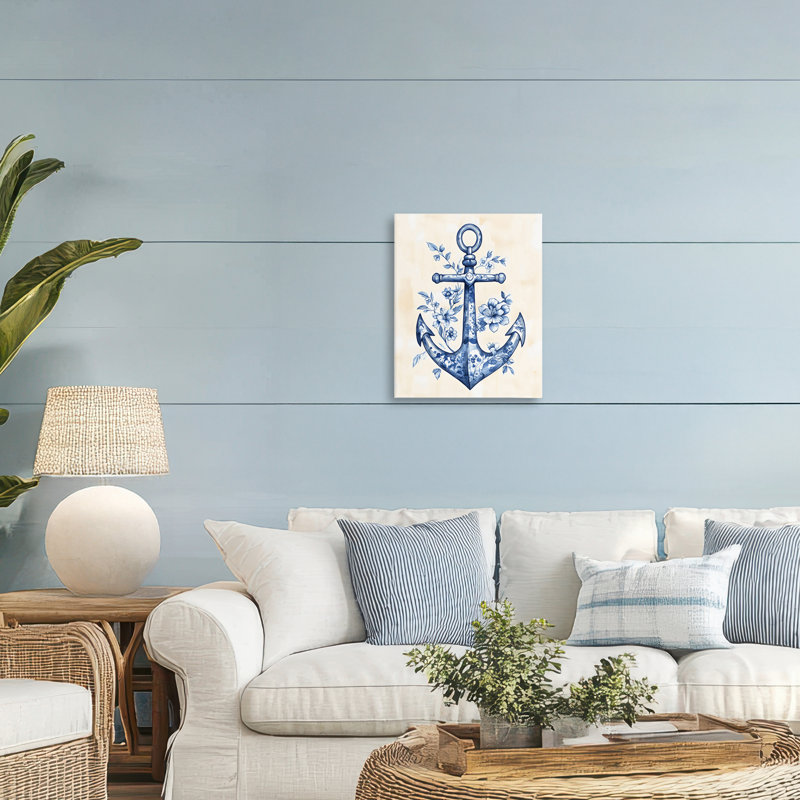 «Blue Floral Life», par Arlington Prints, H 20 po x l 16 po