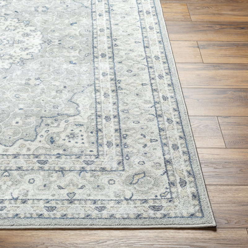 Drust Light Grey Machine Washable Area Rug, Rectangle 2'7" x 4'