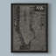 «Blueprint Map New York», reproduction d'impression sur toile-597709369