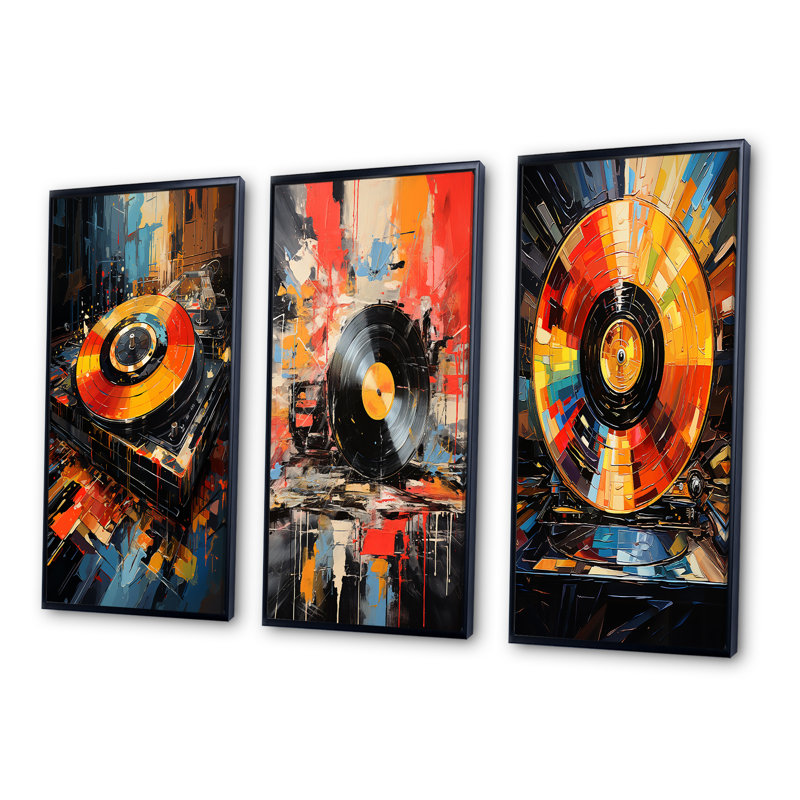 Ensemble 3 pièces Popart, H 28 po x l 36 po, Cadre noir