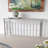 40x14x31" Rustic Iron Arched Fence Console Table, Weathered Silver Finish, Accent Table