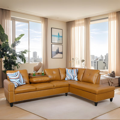 Elegant 4-Person Sofa With Reversible Coffee Table - Luxury Sofa Set by Winston Porter