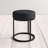 Pangea Home Stan Steel Vanity Stool Ottoman – Modern Upholstered Accent Ottoman for Living Room, Bedroom, or Lounge Seating - Faux Leather, Vegan Leather Stool - Black Stool-1496469601