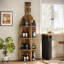 48 Bottle Floor Wine Bottle Rack Brown