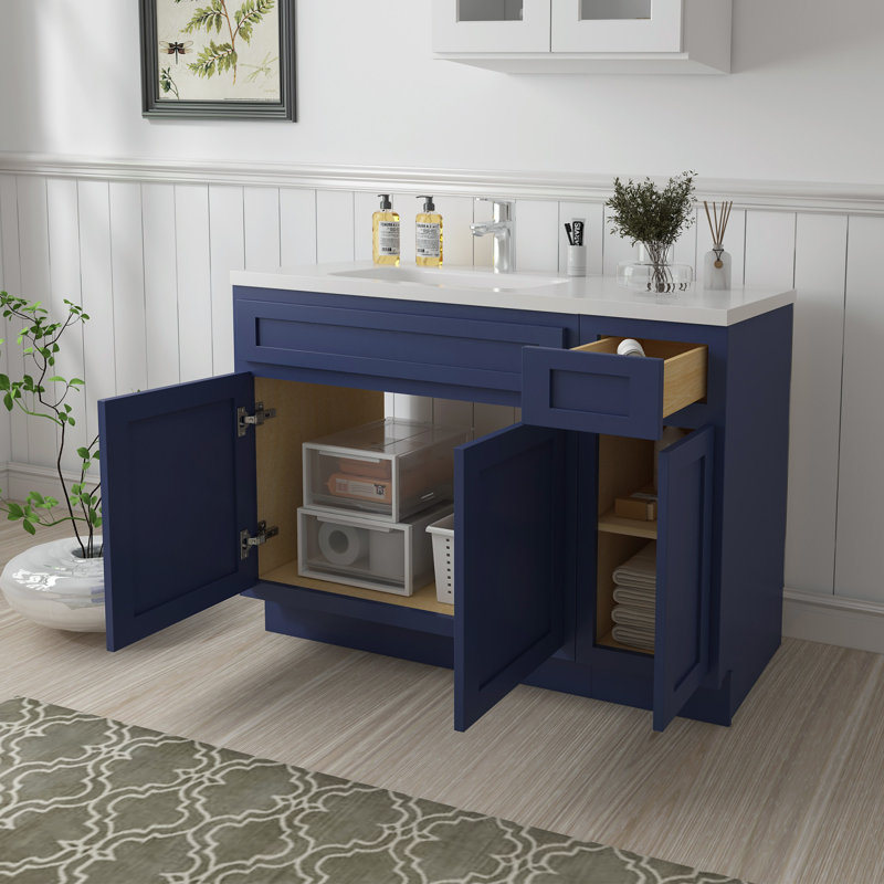 42 base de meuble-lavabo simple seulement, Bleu