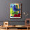 Impression encadrée Brights Strokes II - bois massif