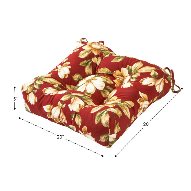 Outdoor Dining Chair Cushion, Roma Floral