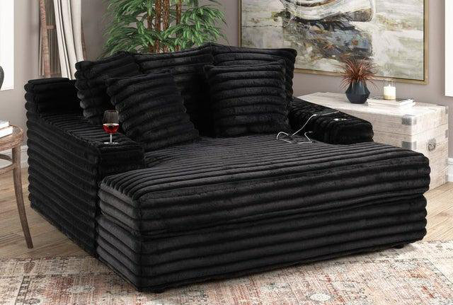Chaise longue surdimensionnée noire