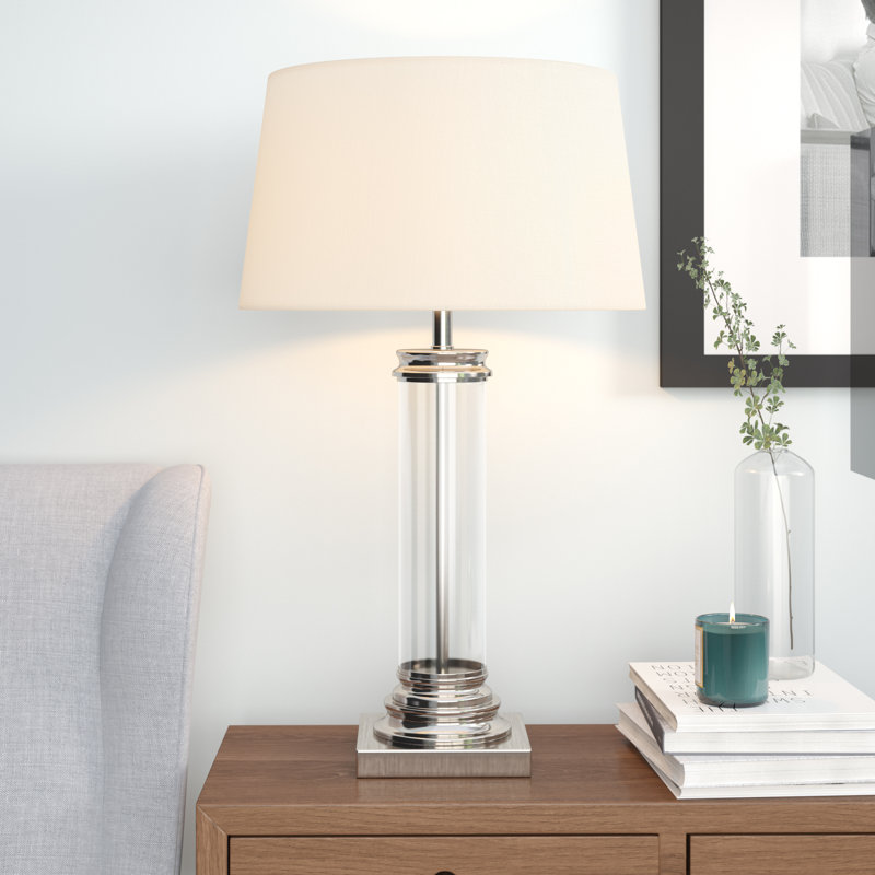Aslan Table Lamp, Satin Silver