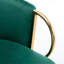 Ensemble de 30 tabourets de bar 30 pouces, avec repose-pieds chromé et base en velours + tabouret de bar simple Golden Leg, vert-1674415142-1674415143