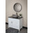 Gray/Brown Stone Circular Vessel Bathroom Sink