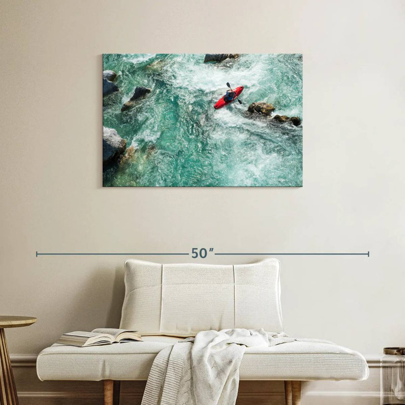 Balade en kayak sur la rivière Sireci Soca, H 24 po x l 36 po