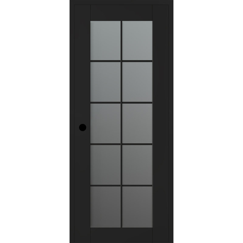 Porte pré-suspendue standard Avon 10 Lite, Noir, Droite, H 79,375 po x l 17,75 po x P 1,75 po