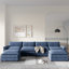 Canapé d'angle modulaire surdimensionné en forme de U de 154,3 pouces (392 cm) composé de 6 pièces avec coussins moelleux comme des nuages