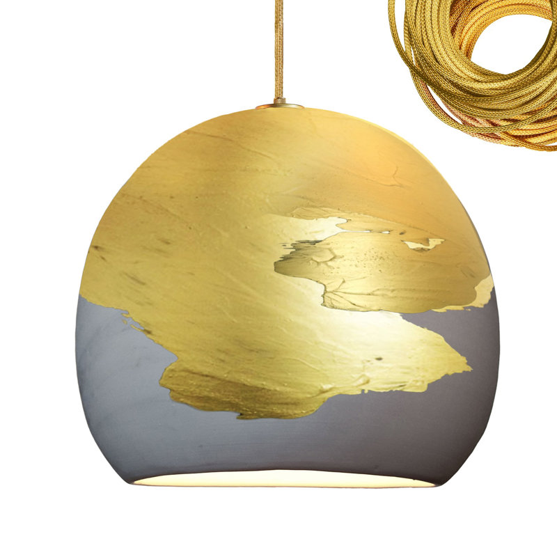 Ombre 1 - Light Pendant, Brass, Matte Gray/Brass, Yes