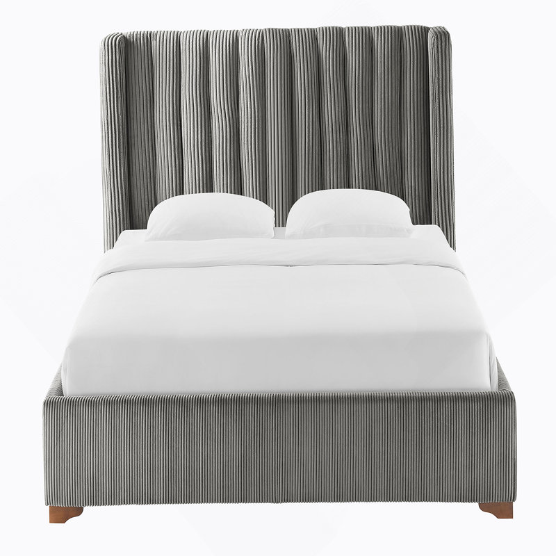Lit simple gris foncé