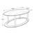 Aveline MidCentury Oval Walnut Coffee Table