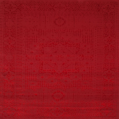 Tapis de zone rouge contemporaine