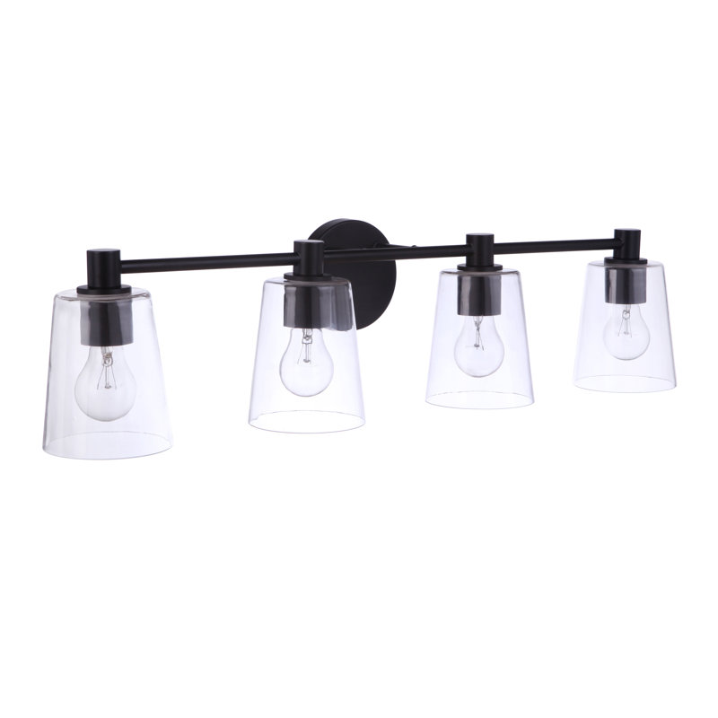 Éclairage pour meuble-lavabo à 4 lumières Boatright, Noir