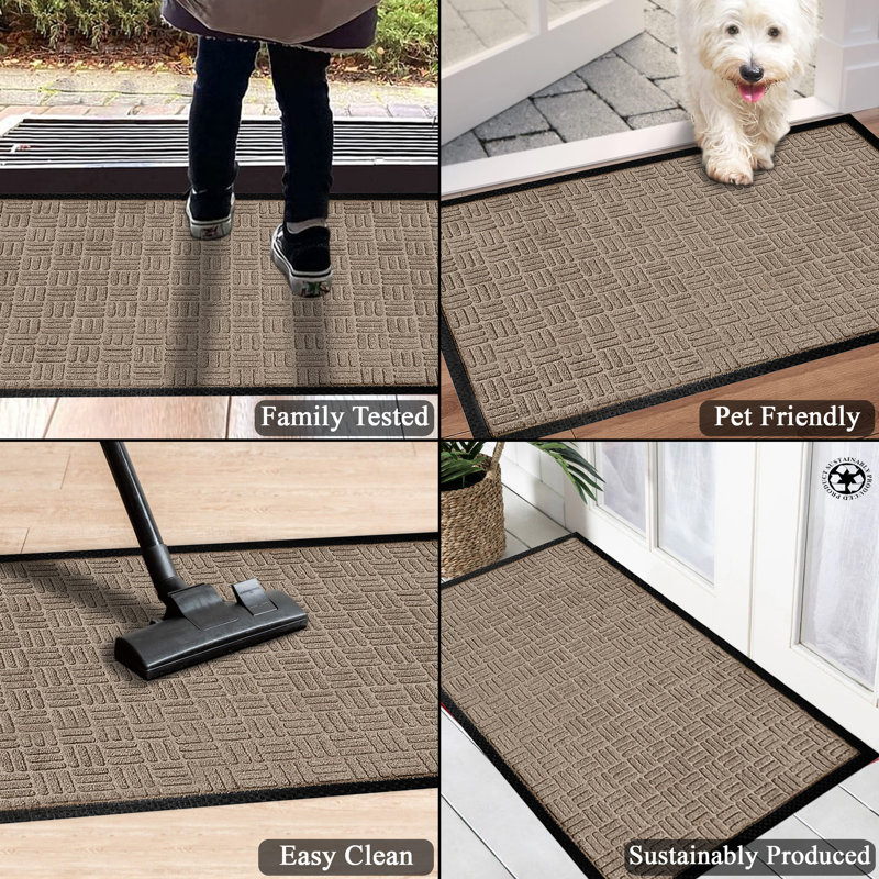 Odarius Indoor/Outdoor Non-Slip Polypropylene Doormat with Rubber Backing – Washable Welcome Mat for Entryway, Patio, Garage & Office