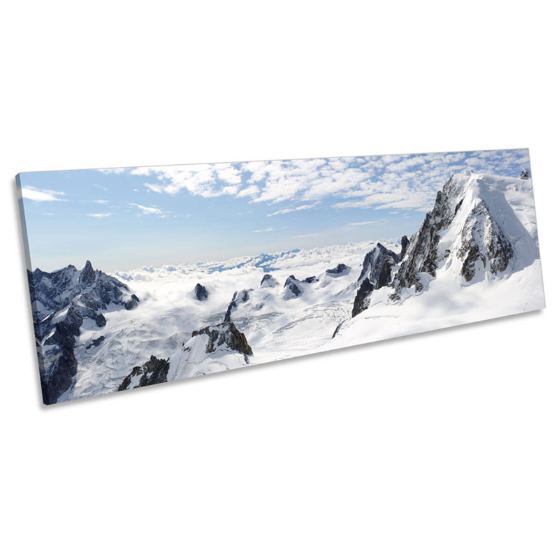 Mountain Landscape Snow - Wrapped Canvas Panoramic Print, 60.96cm H x 182.88cm W x 4cm D