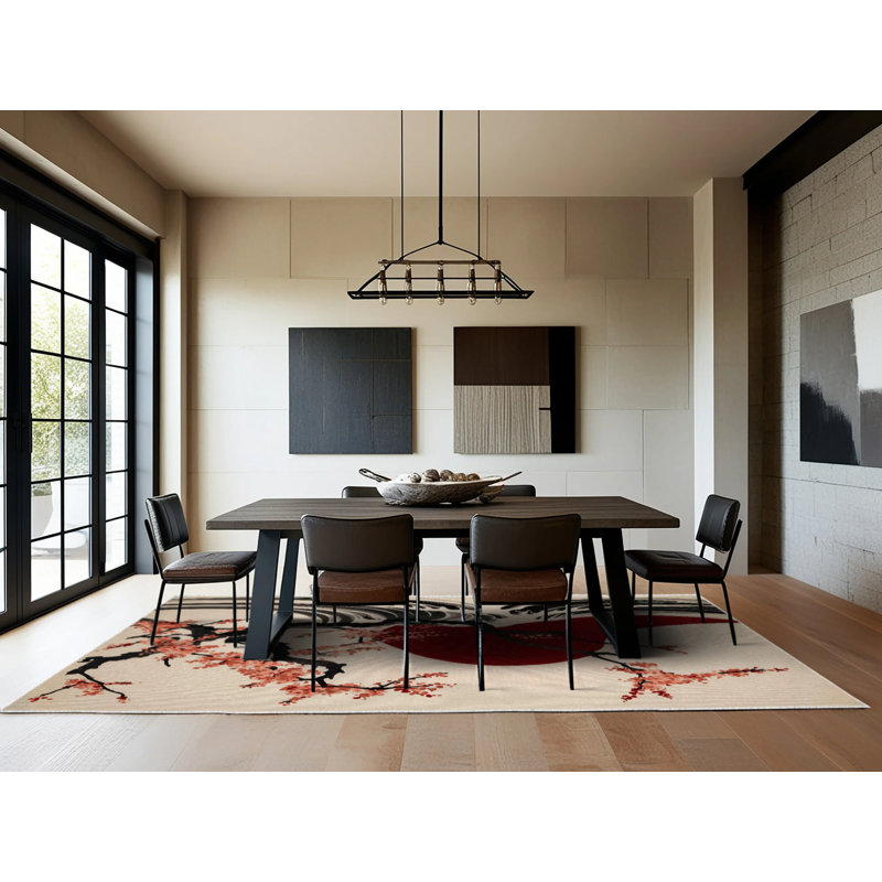 Rippling Sakura Rug, Rectangle 8' x 10'