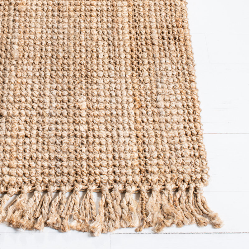 Lin Handwoven Jute Brown/Ivory Area Rug, Rectangle 61 x 91cm
