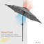 Parasol de marché éclairé 7 pi 6 po Acworth-619214083