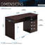 Bureau d'ordinateur classique avec plusieurs tiroirs-772857231-716257725