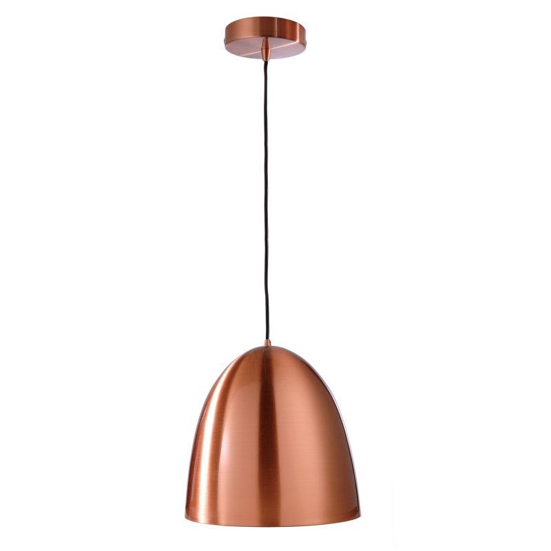 Bell 1-Light Bell Pendant, Copper, Copper