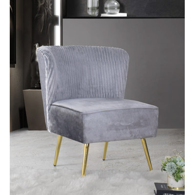 Maleka 25.6'' Wide Tufted Velvet Side Chair