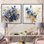 Blue Orchid S Whispered Symphony - ensemble de 2 collages carrés orchidées-2040542517-2040542527