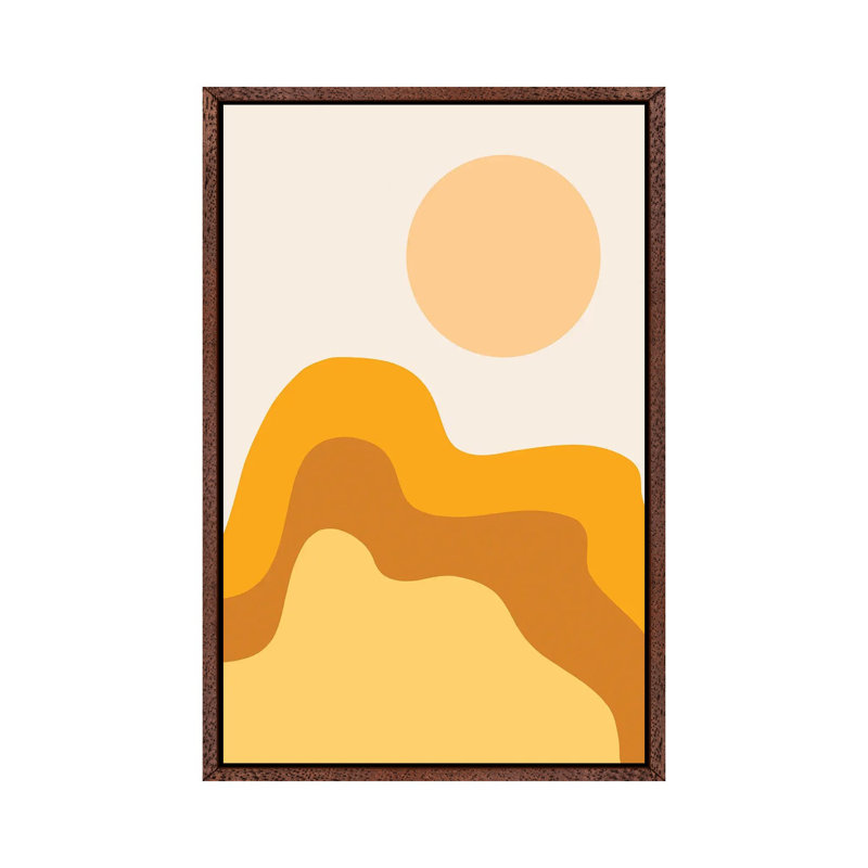 Sun Dunes II - Print on Canvas, 101.6 cm H x 66.04 cm W, Brown Framed