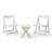 HIPS Material Outdoor Bistro Set Foldable Small Table And Chair Set With 2 Chairs And Rectangular Table-876094631