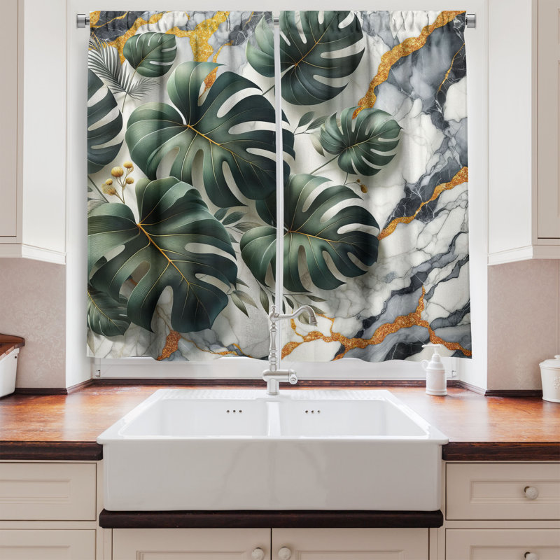 Marble Kitchen Curtain, 55" W x 24" L