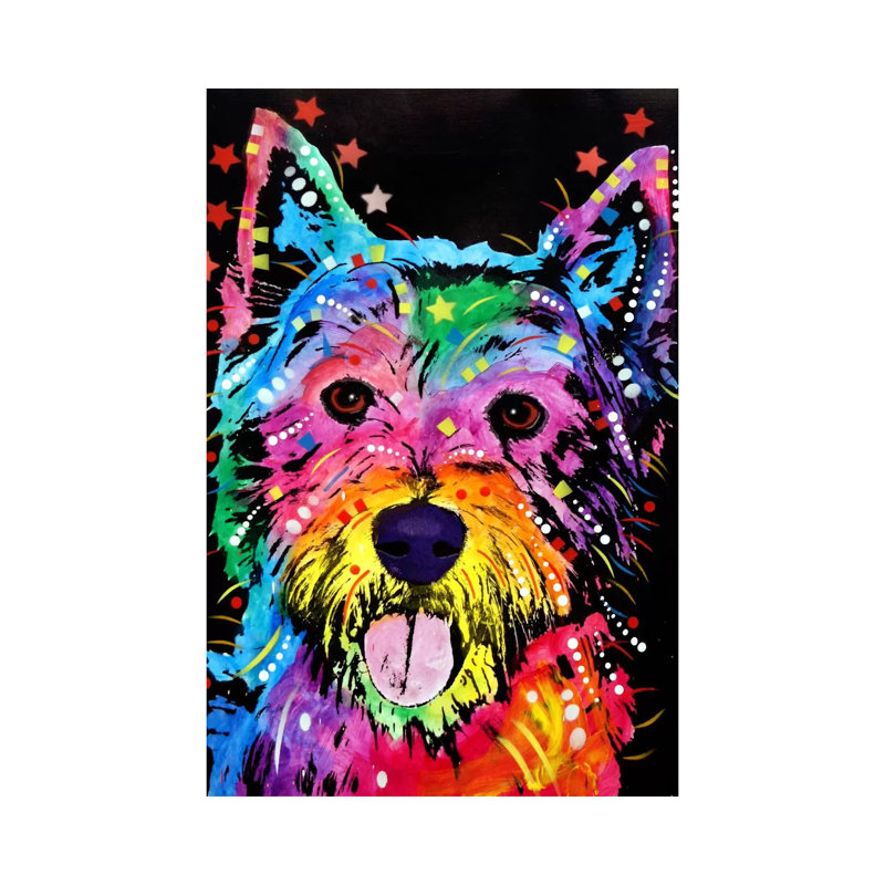 Westie by Dean Russo - Wrapped Canvas Print, 20.32 cm H x 30.48 cm W