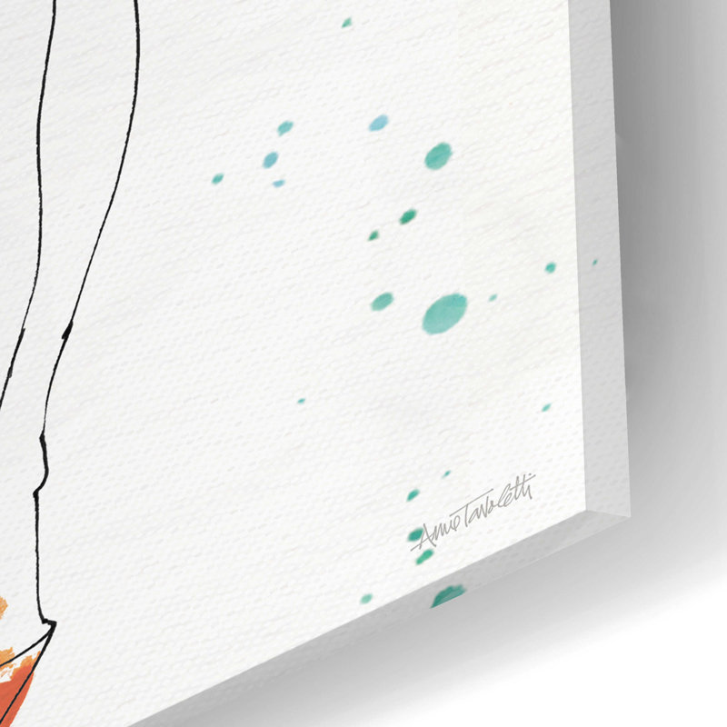 «Floral chiffres V» par Anne Tavoletti - impression sans cadre, H 24 po x l 12 po x P 0,2 po