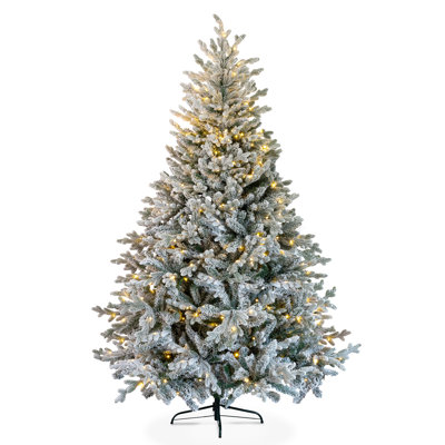 7 FT Pre-Lit Snow Flocked Artificial Christmas Tree