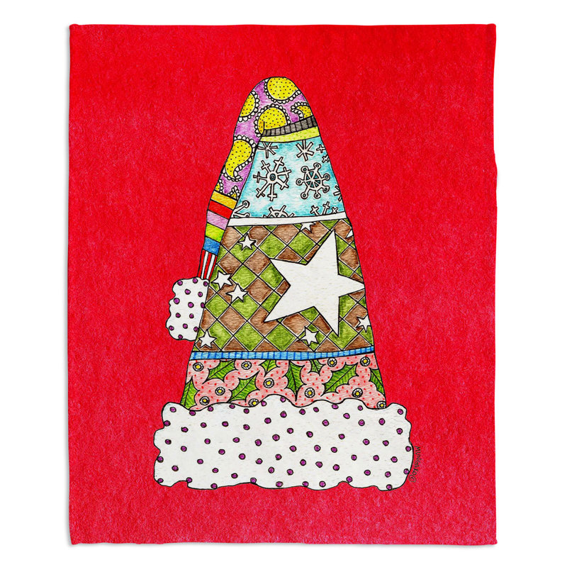  Couverture de père Noël, 51 po x 60 po, Rouge