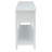 Rectangular Console With White Finish And 2 Organization Table 2 Open Shelf In Style